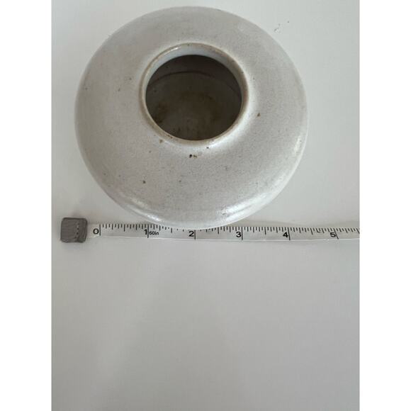 Handmade Studio Pottery Small Bud Vase Signed with Flower JL - Picture 6 of 6